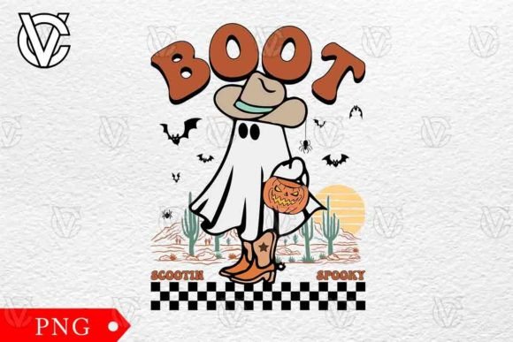 Boot Scoot Spooky: A Western Ghost with Embroidery Potential