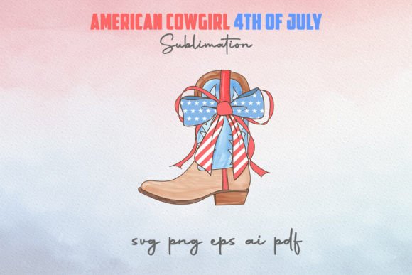 Coquette Cowgirl Western 4th of July PNG Review for Embroidery Projects