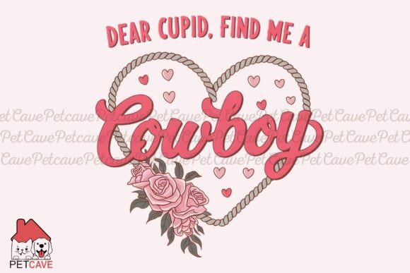 Cowboy Heart Rope Frame Pink Roses Deco