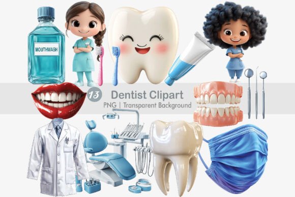 Dentist Clipart, Western PNG Bundle Review for Real Projects