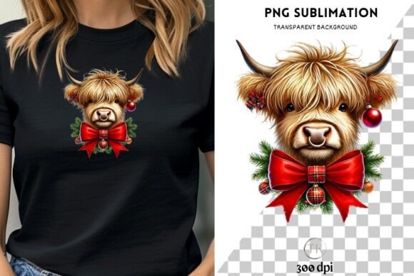 Highland Cow with Coquette Bow, Western