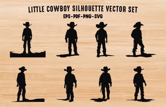 Little Cowboy Silhouettes Vector Bundle Review for Real Projects