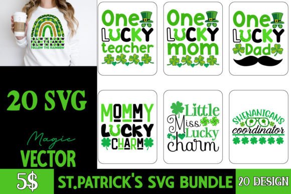 St. Patrick's SVG Bundle: A Retro-Friendly Embroidery Design for Lively Projects