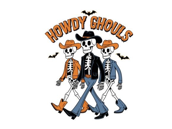 Three Walking Cowboy Skeleton Halloween Review